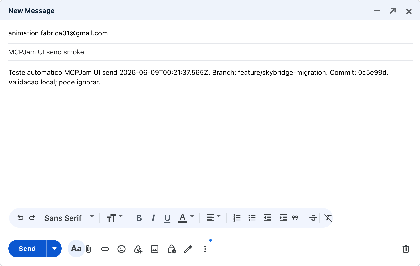 Gmail Compose MCP app preview widget